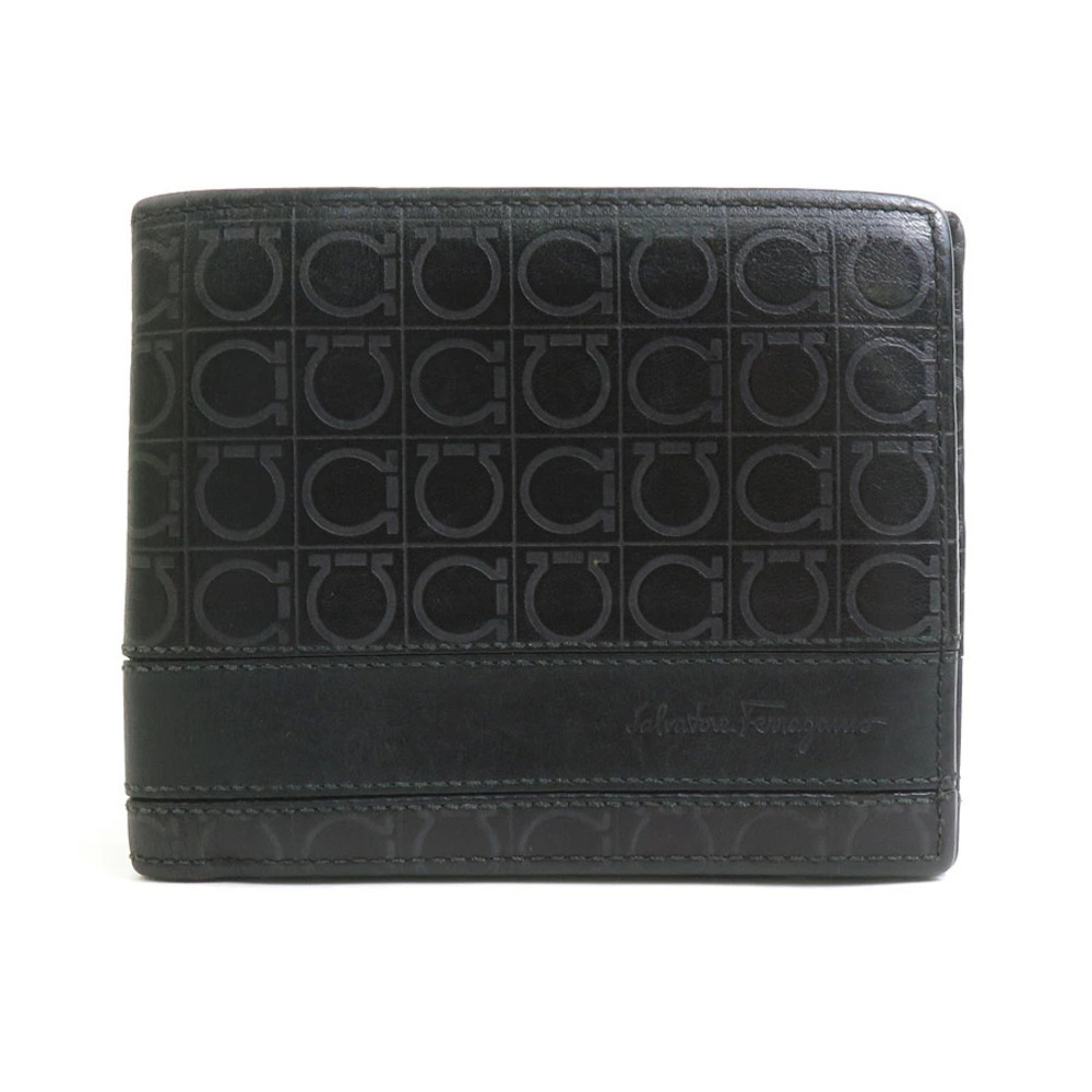Salvatore Ferragamo wallet Gancini leather black
